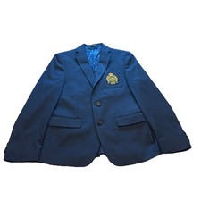 Lauren Ralph Lauren Navy Blue Boys Youth Logo Blazer Sz 12R