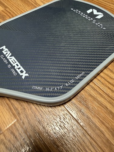 Maverix Clash 15 Pro Pickleball Paddel 15mm Schläger schöner Zustand Griff   - Bild 6 von 9