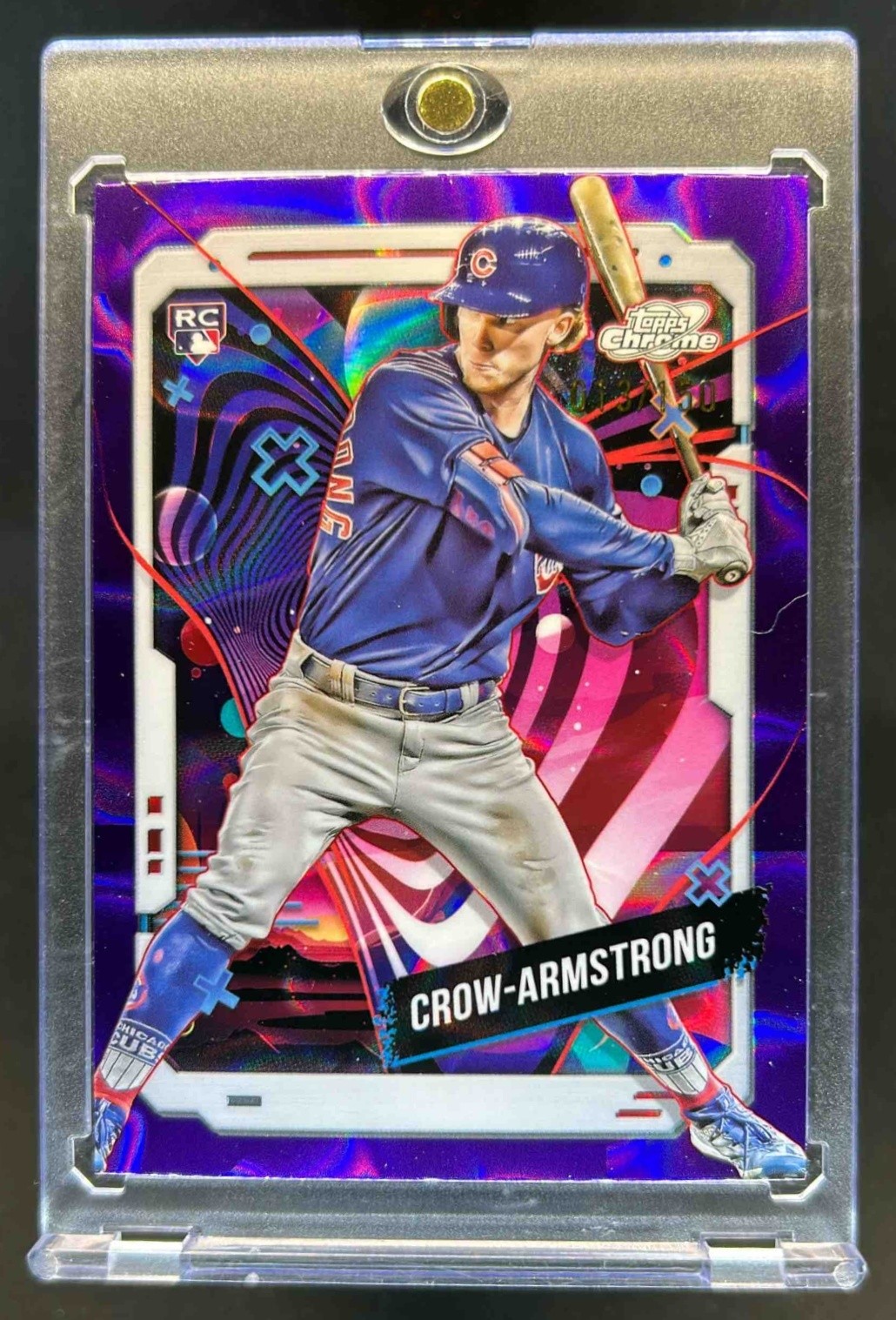 2024 Topps Cosmic Chrome Pete Crow-Armstrong RC Purple Nebula Refractor #/150