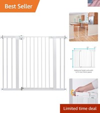 Adjustable Extra Wide Baby Gate: 36" Tall for Children Pets - Quick Install