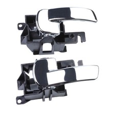 Pair Inner Inside Handle Door Light Grey For Nissan Frontier Navara D40 06 - 14 - View #3