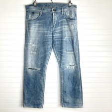 Goldsign Hisjean Light Blue Distressed Cotton Jeans 31 in Waist Made In USA