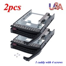 Lot of 2 MCP-220-00118-0B Supermicro Gen5.5 3.5" 2.5" Tool-Less Hard Drive Tray