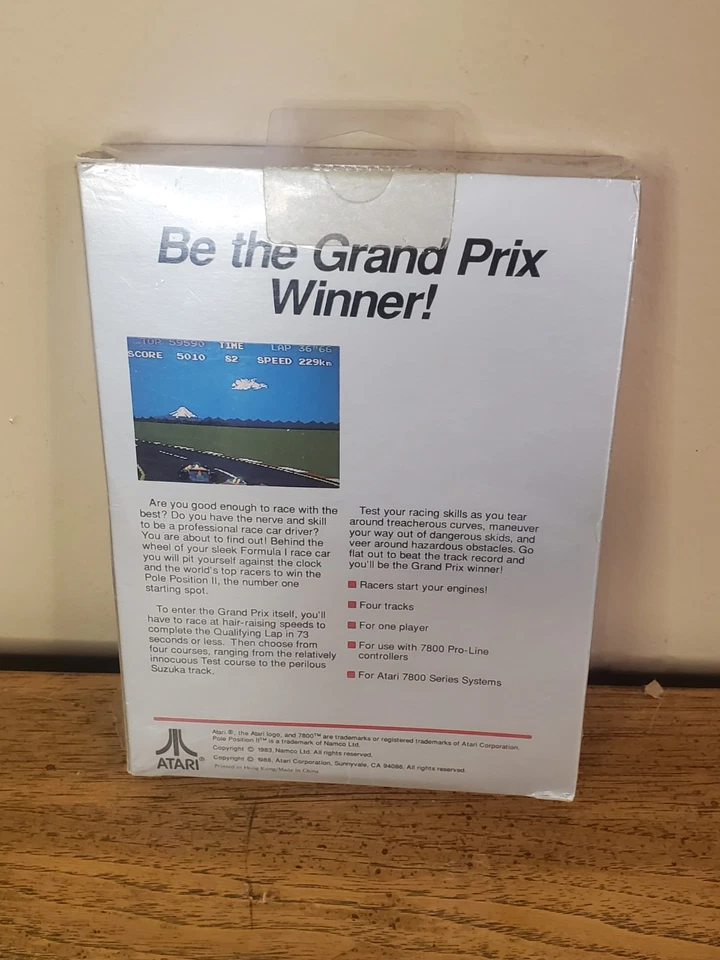 Pole Position II (Atari 7800, 1986) Store Hang Tag Factory Sealed - Image 2 of 2