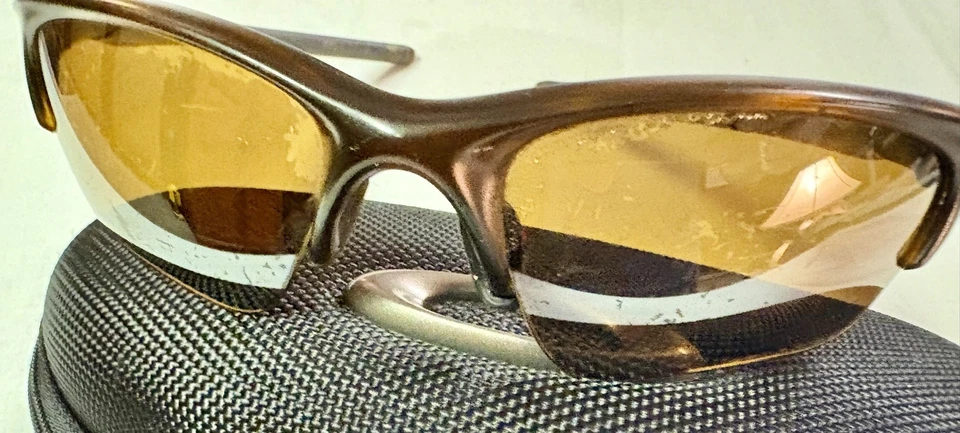 Media chaqueta Oakley 03-651 1,0 XLJ Rootbeer con lente de iridio polarizado dorado  Foto 4 de 4