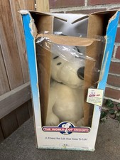 Vintage Worlds Of Wonder Talking Snoopy Working W/Original Box Tag Book & Tape