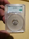 1945 Mercury Silver Dime CAC MS64