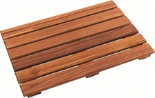Teak Shower Mat, Non-Slip Bath Mat, Luxury Spa Mat, Wooden Mat for Bathtub, 20 x