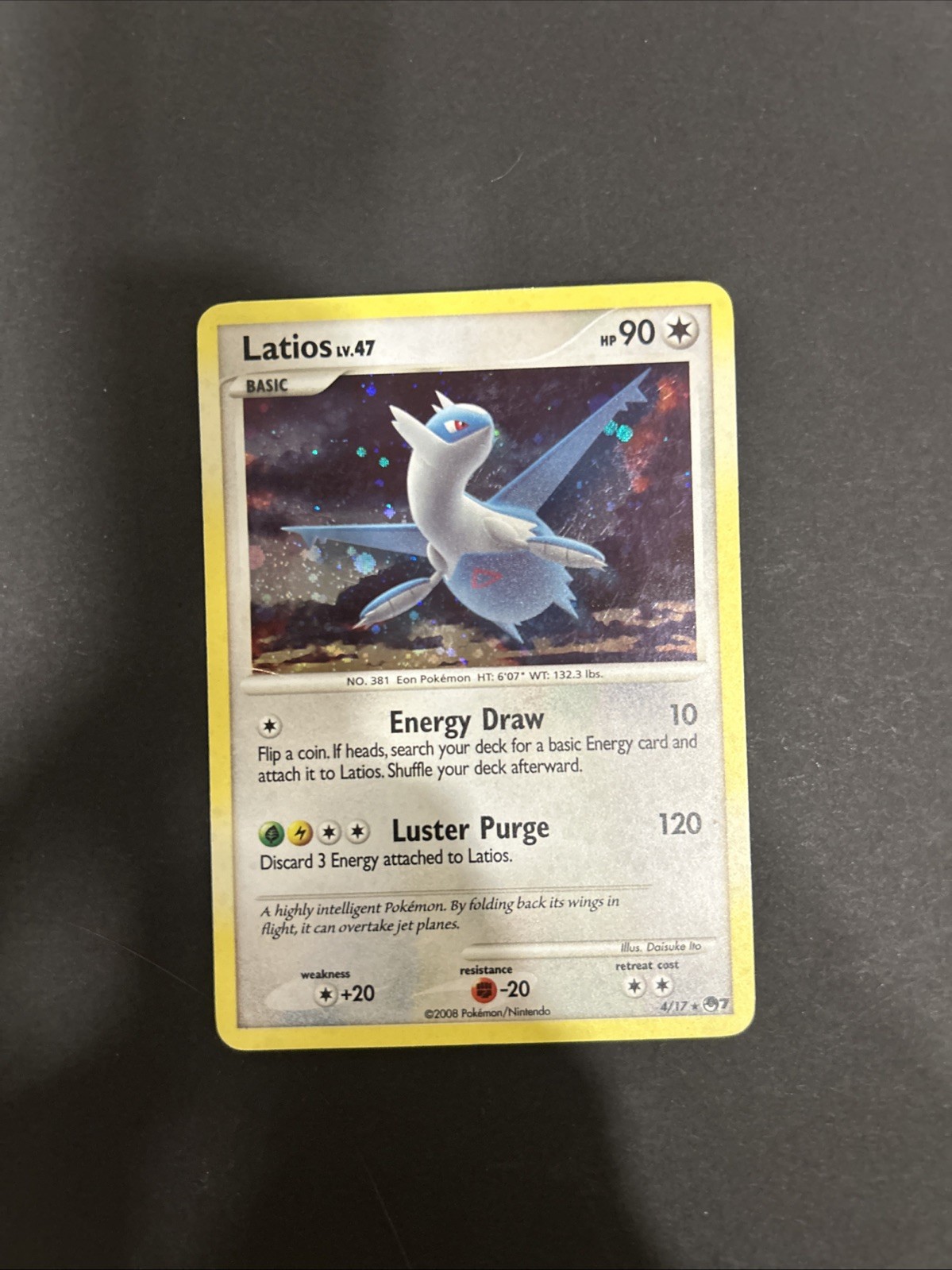 Pokemon Latios 4/17 Pop Series 7 Promo Holo Rare Card