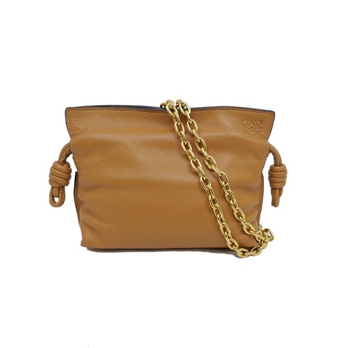 Loewe Flamenco Clutch Nano A411FC6X01 Leather Brown Shoulder Bag #UDB1447