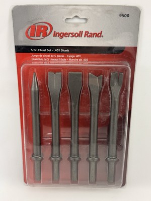 Ingersoll Rand 9500 5 Piece Air Hammer Chisel .401 Shank 119Max Replacement Set