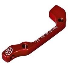 Red Aluminum Reverse Disc Brake Adapter IS-PM 180/160 Front-Rear, Post Mount