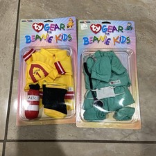 Ty Gear For Beanie Kids Doctor  Firefighter Outfits 2 Pack New