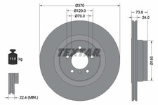 2x TEXTAR 92155203 Bremsscheibe f�r BMW