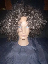 Pivot Point Janet Cosmetology Mannequin Head Human Hair Natural Curly Training