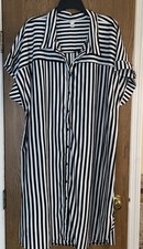 Black/White Striped Shirt Dress SZ 26/28W