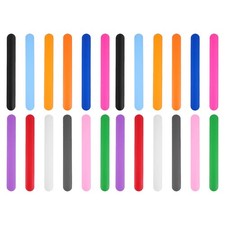 24pcs Silicone Slap-On Wristband: Silicone Funny Snap Bracelets For Birthday