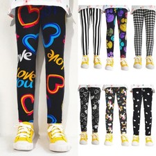 Print Kids Baby Girl Leggings Spring Summer Children Stretch Slim Pants for 2-11