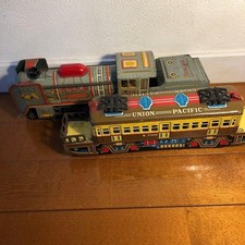 Vintage Japanese Tin Toy Train Set 2 Showa Era