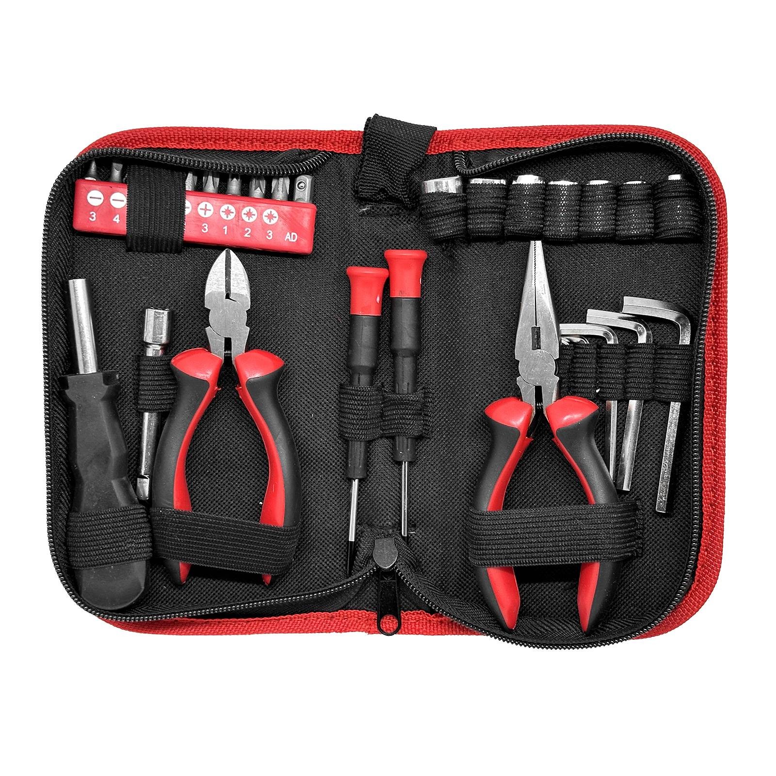 MF5355 Kit Attrezzi Moto Set 28 Pezzi Borsa Porta Attrezzi Sottosella Dr.Bike