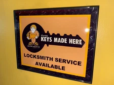 Keys Made Here Curtis Locksmith Hardware Store Advertising Sign