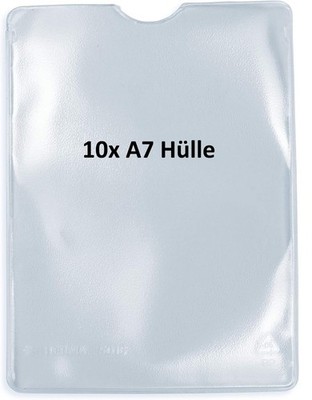 10x HERMA Ausweishülle A7 /80x115 mm transparent 5016 - Hülle Schülerausweis SET