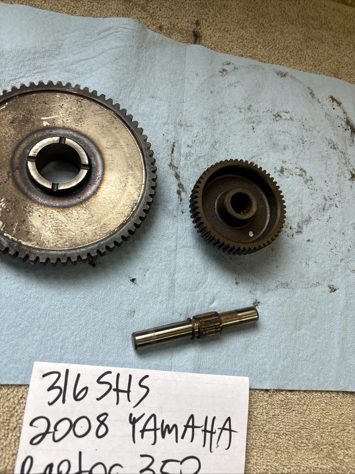 2008 Yamaha Raptor 350 Engine Starter Motor Gears 316 - Image 2 of 4
