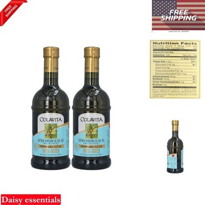 Greek Extra Virgin Olive Oil Pack of 2 25.5 oz Glass Bottles Cold Pressed Kosher