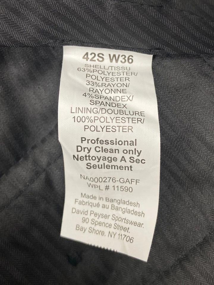 $395 NUEVO NAUTICA Hombres 42S Gris Elastizado 2 Piezas Traje Con Pantalones de Vestir 36x30 Foto 4 de 4