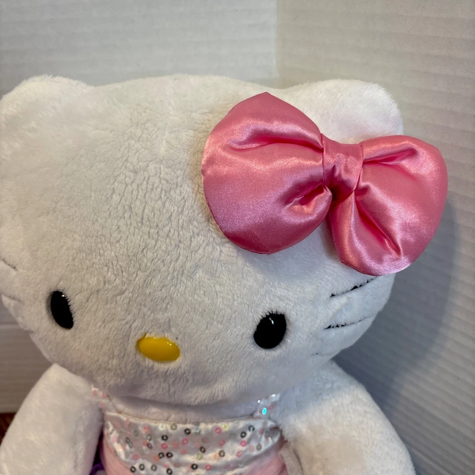 Build A Bear BABW Sanrio Hello Kitty White Plush with Pink Bow - Image 2 of 4