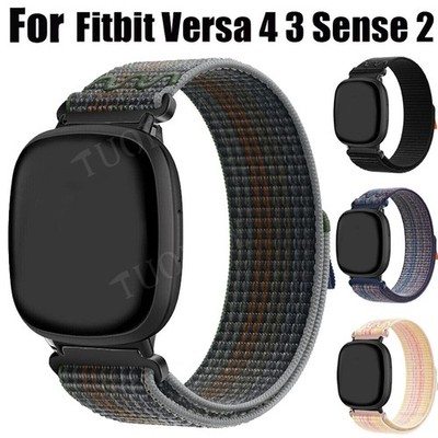 Für Fitbit Versa 4/3 / Sense/Sense 2 Sport Nylon Loop Armband Smartwatch Strap