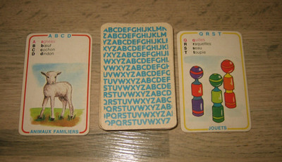 Antique Family Game ALPHABET WORDS for Toddlers