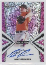 2020 Leaf Flash Flashback Base Auto Pink 13/15 Mike Baumann #BA-MB2 Auto 1u6