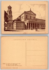 ROME St. Paul Outside the Walls Basilica Vintage Postcard 