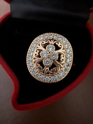 585 RG Rotgold plattiert Walzgold Ring UK Größe S USA Größe 9 Durchmesser 19 mm