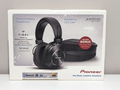 Pioneer Wired/Wireless Bluetooth  Headphones Black SE-MS7BT-K-EDZ w/Case