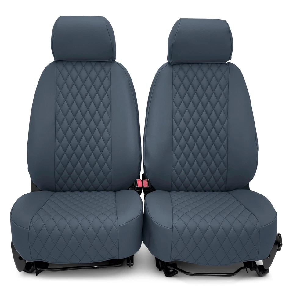 For BMW 318i 92-98 CalTrend Diamond Quilted 1st Row Dark Gray Custom Seat Covers Foto 2 de 4