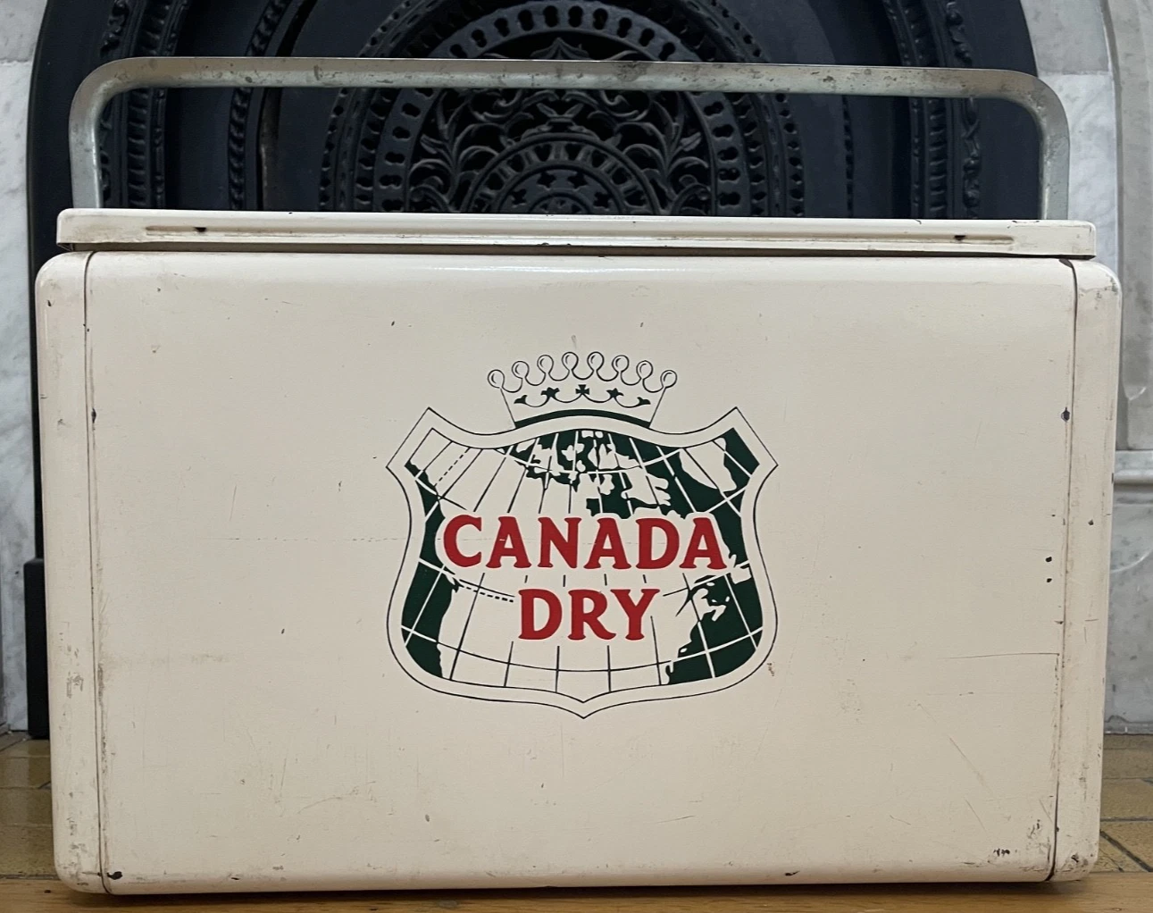 RARE VINTAGE 1950'S CANADA DRY GINGER ALE SODA POP COOLER WHITE