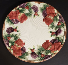 Plat Fitz & Floyd motif fruits d'hiver rond 12"