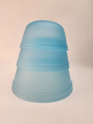 Anchor Hocking Frosted Cobalt Blue Mixing Bowl Set 1 Qt, 1.5 Qt & 2.5 Qt.