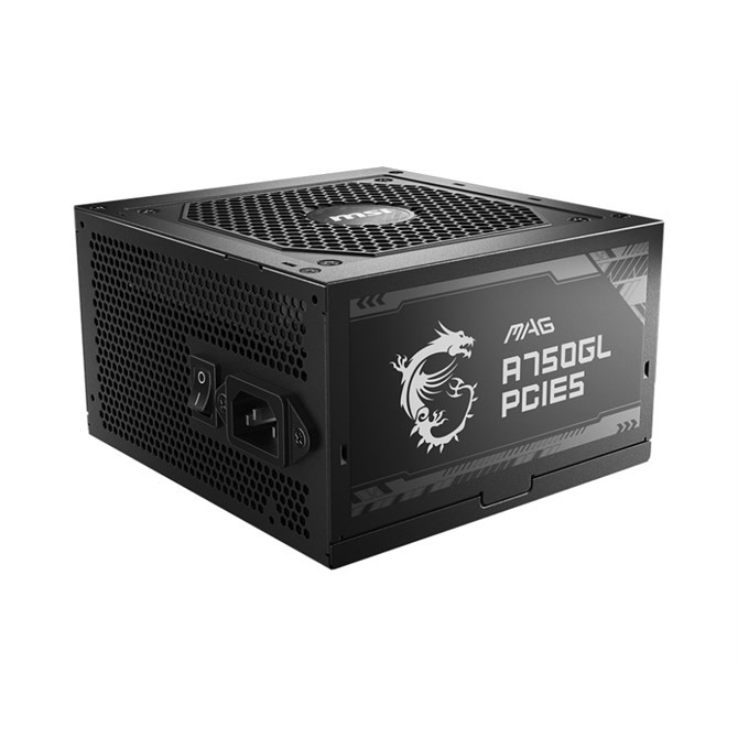MSI MAG A750GL PCIE5 Power Supply Unit 750 W 20+4 Pin ATX ATX Black
