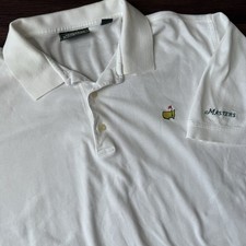Masters Collection Men  s Polo Golf Tournament Shirt Augusta National White XL
