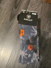 Ariat Floral Socks Blue  Orange Medium NWT