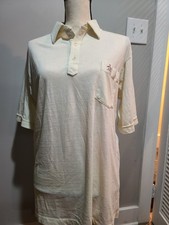 Vintage Grand Slam Munsingwear Shirt Mens Cream Short Sleeve Penguin Polo XL