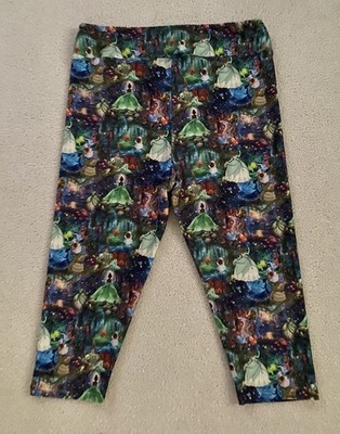 Amelia Rose TCC ~ Princess Tiana Graphic Print Women s Capri Leggings Size L/XL
