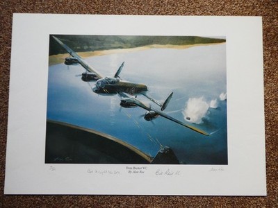 Dambusters VC von Alan Roe Druck mit Signaturen und limitierter Auflage 90/250