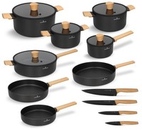 Zwieger Kochgeschirr Set 17-Tlg TöPfe Pfannen Messer Induktion Antihaft