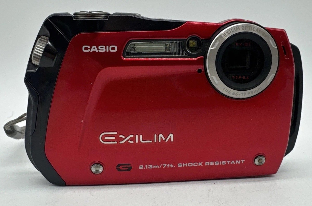 Casio EXILIM EX-G1 12.1MP Digital Camera Shock Resistant Red W