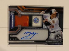 2016 Topps Strata - Clearly Authentic Auto Patch Relics Manny Machado Black /50