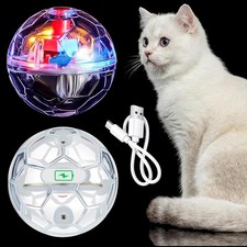 2 Pcs Rechargeable Cat Ball Ghost Hunting Light Up Cat Balls Toys Motion LED ...